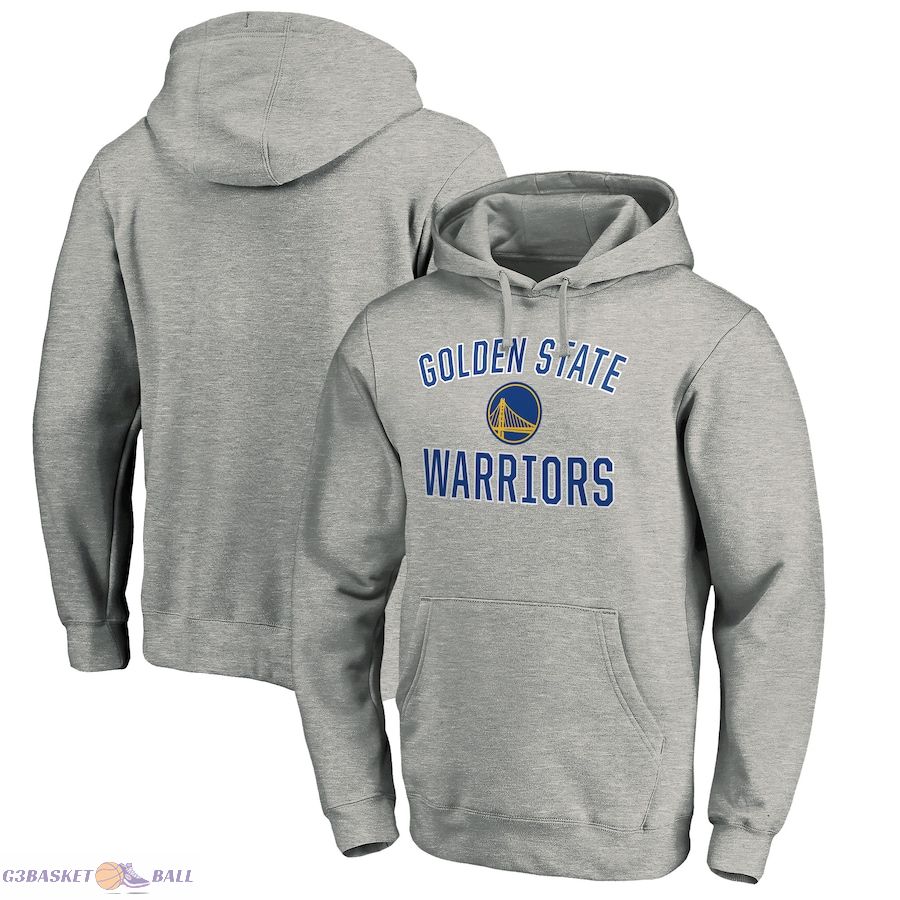 Men's Golden State Warriors Heather Gray Victory Arch Pullover Hoodie