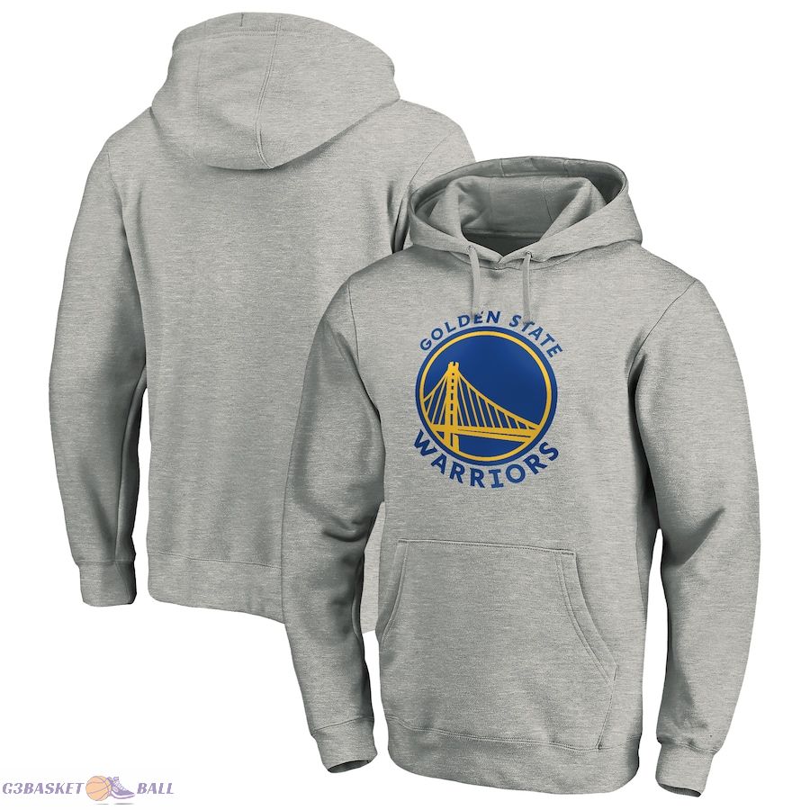 Men's Golden State Warriors Heather Gray Alternate Logo Pullover Hoodie