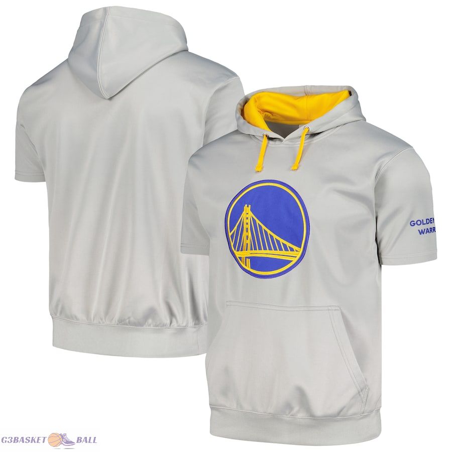 Men's Golden State Warriors Fanatics Silver Big & Tall Logo Pullover Hoodie