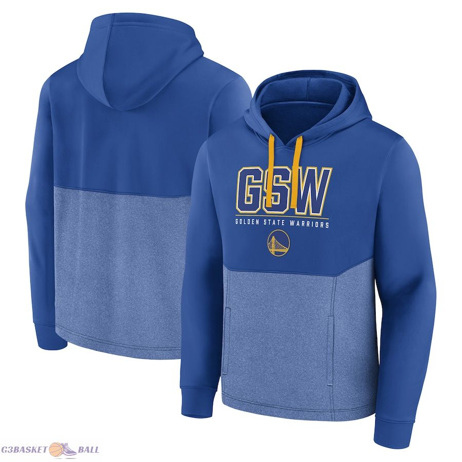 Men's Golden State Warriors Fanatics Royal Successful Tri-Blend Pullover Hoodie