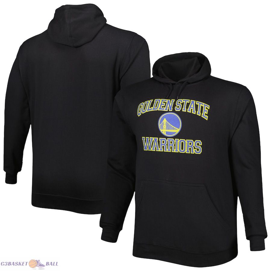 Men's Golden State Warriors Black Big & Tall Heart & Soul Pullover Hoodie