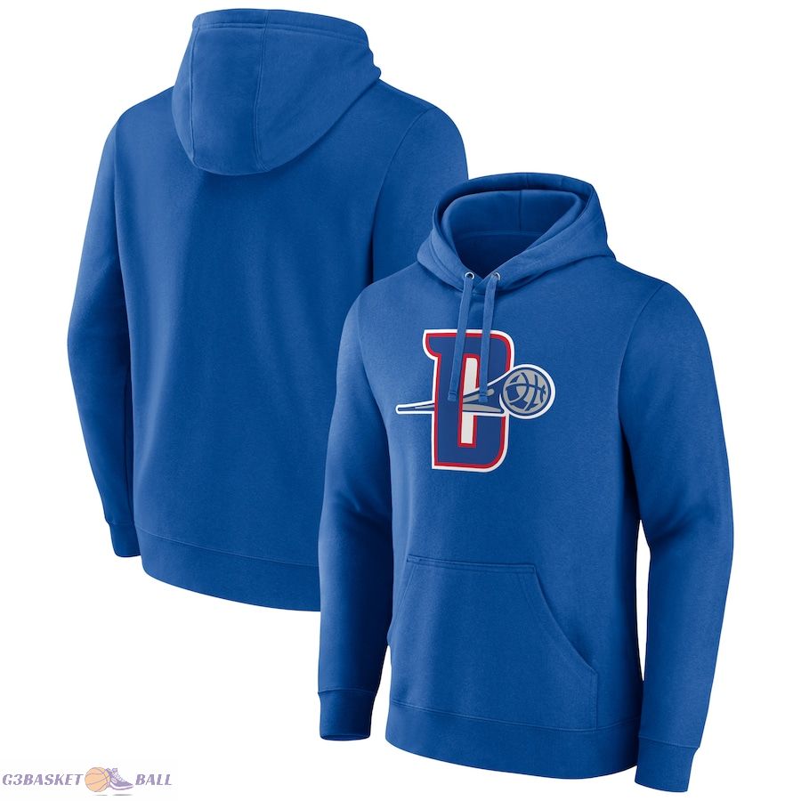 Men's Detroit Pistons Royal Alternate Logo Pullover Hoodie