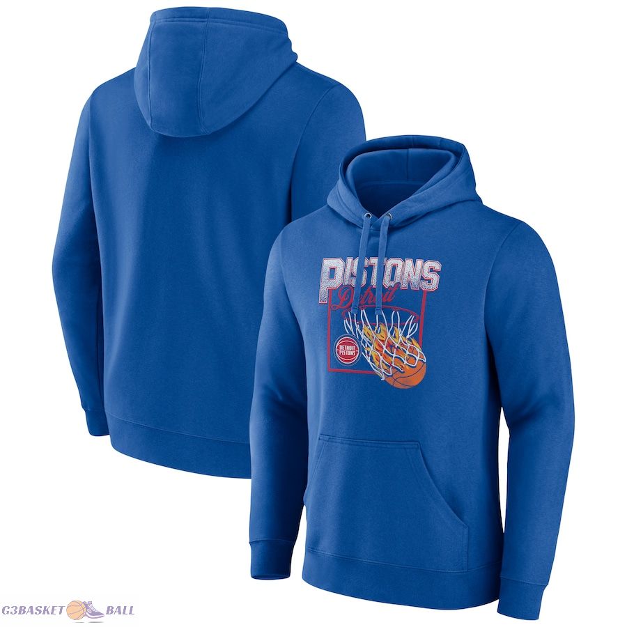 Men's Detroit Pistons Royal Alley Oop Pullover Hoodie