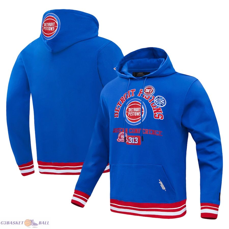 Men's Detroit Pistons Pro Standard Blue Area Code Pullover Hoodie