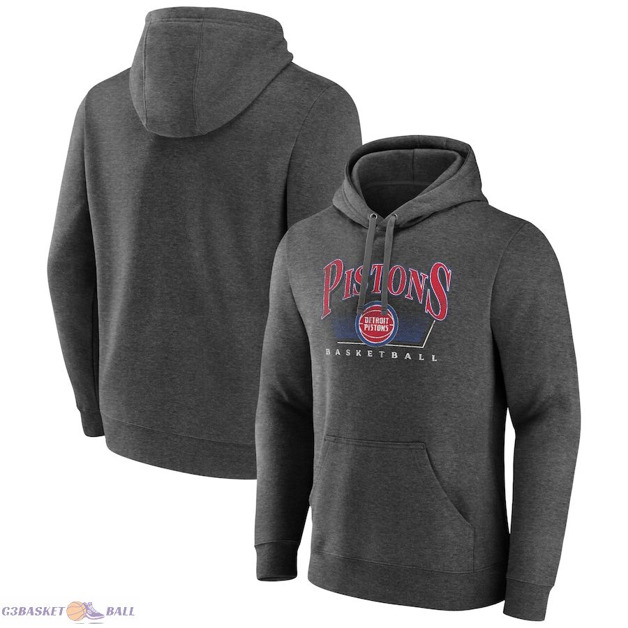 Men's Detroit Pistons Charcoal Selection Pullover Hoodie