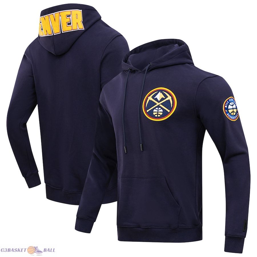 Men's Denver Nuggets Pro Standard Navy Classic Pullover Hoodie