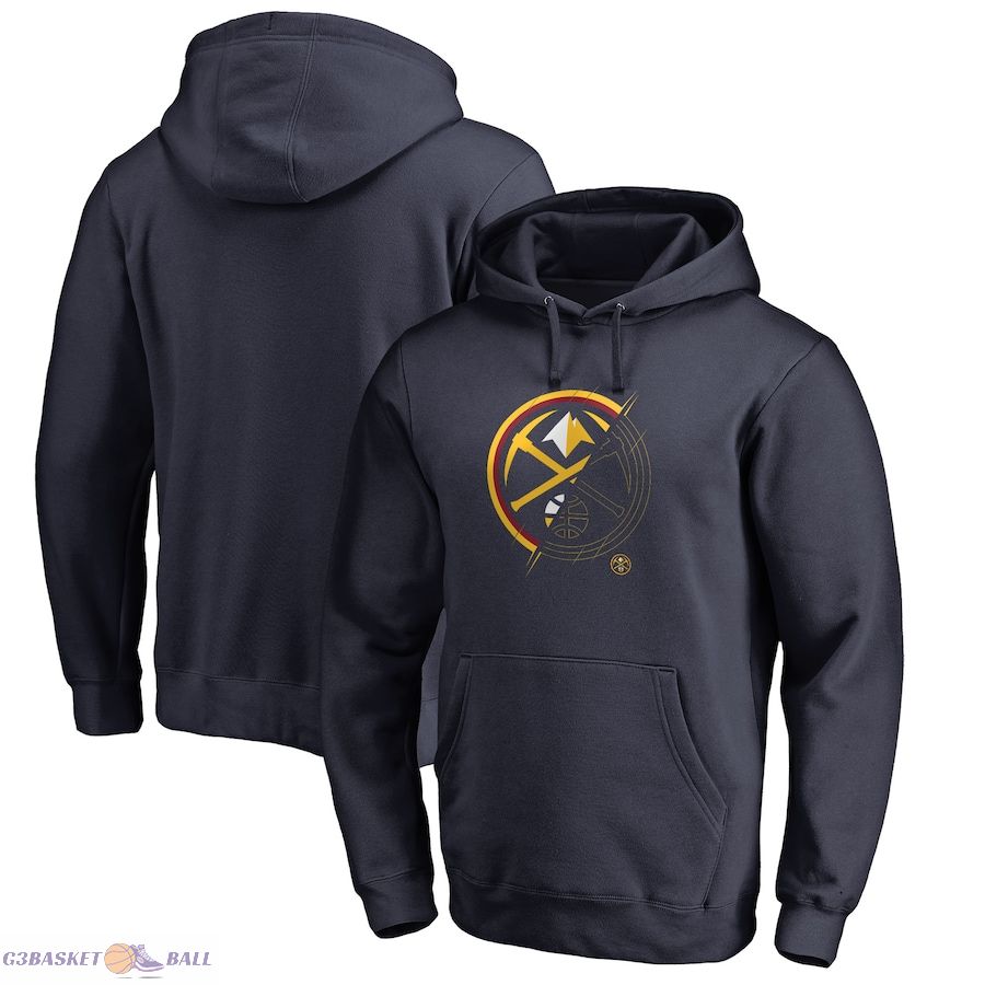 Men's Denver Nuggets Navy X-Ray Pullover Hoodie