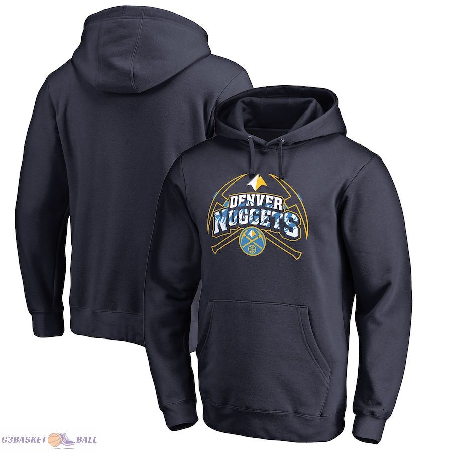 Men's Denver Nuggets Navy Pickaxe Hometown Collection Pullover Hoodie