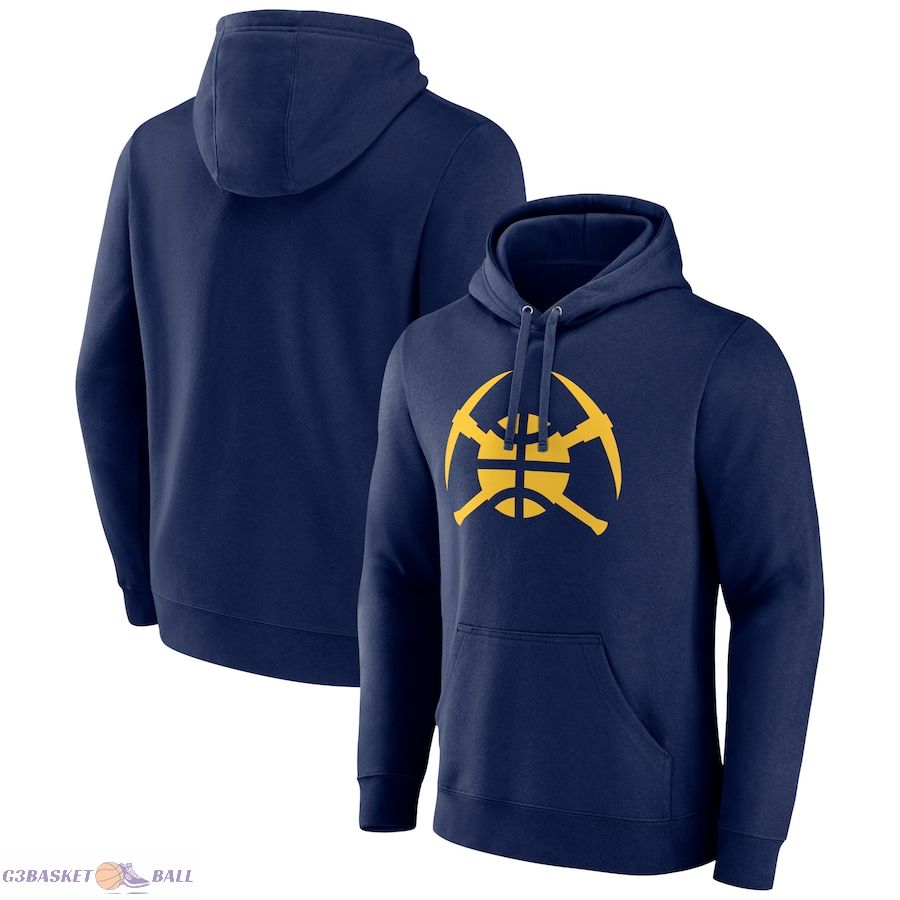 Men's Denver Nuggets Navy Alternate Logo Pullover Hoodie