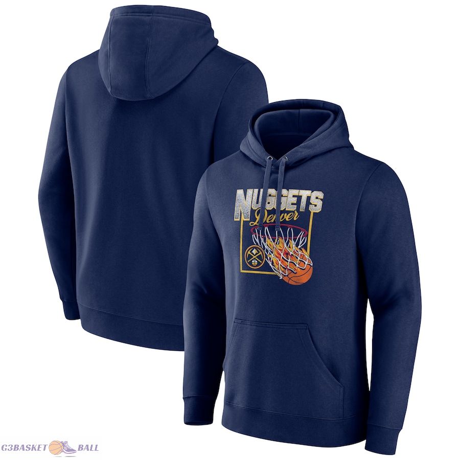 Men's Denver Nuggets Navy Alley Oop Pullover Hoodie