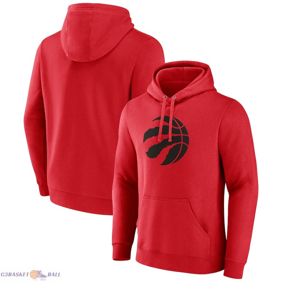 Men's Toronto Raptors Fanatics Red Primary Logo Pullover Hoodie