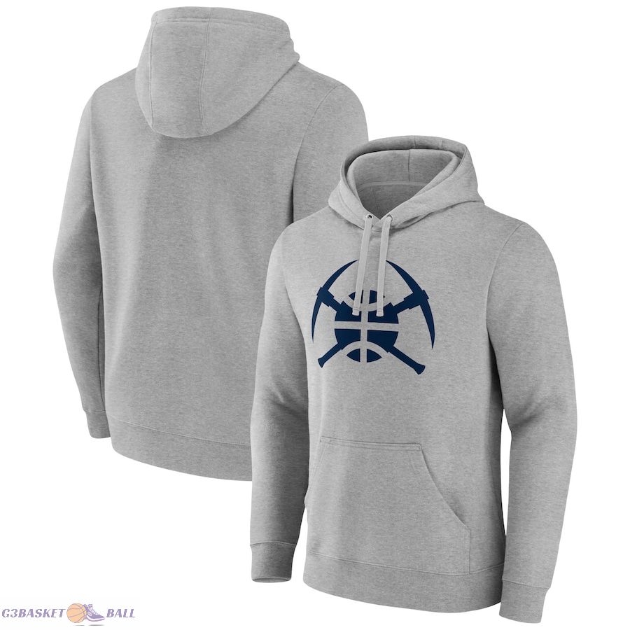 Men's Denver Nuggets Gray Alternate Logo Pullover Hoodie