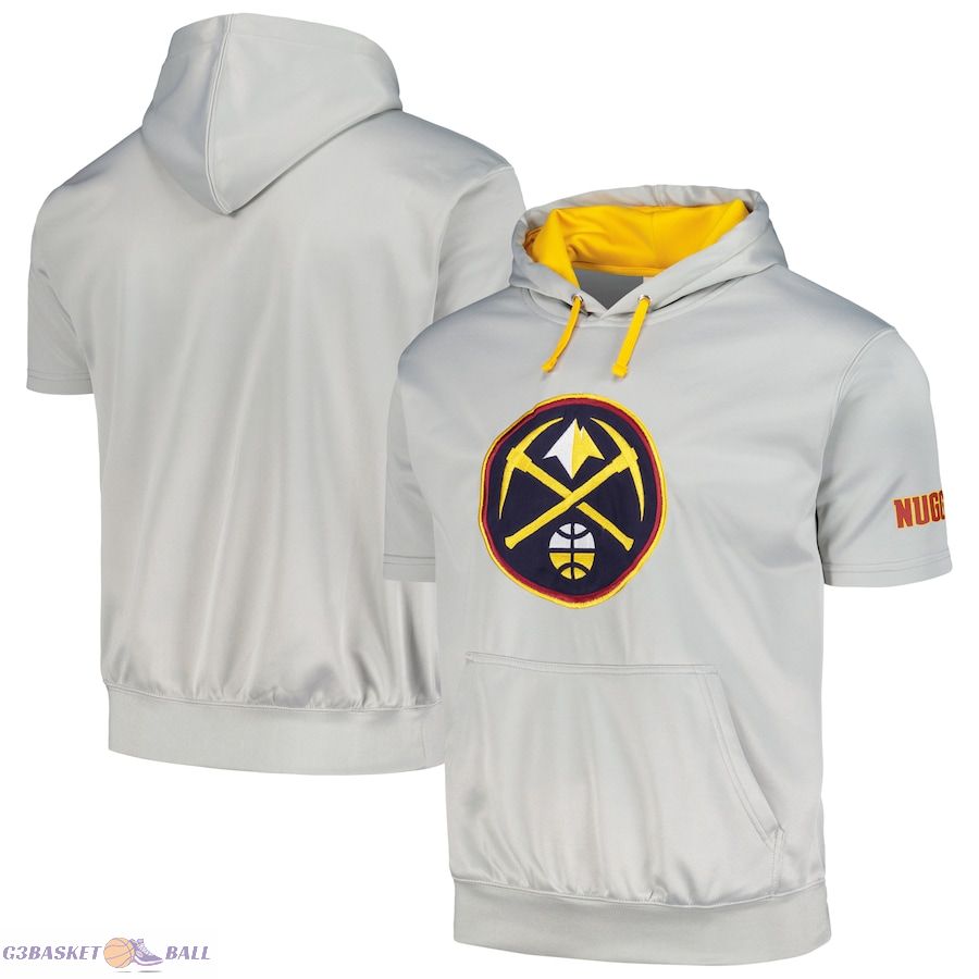 Men's Denver Nuggets Fanatics Silver Big & Tall Logo Pullover Hoodie