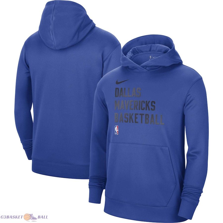 Unisex Dallas Mavericks Nike Royal 2023/24 Performance Spotlight On-Court Practice Pullover Hoodie