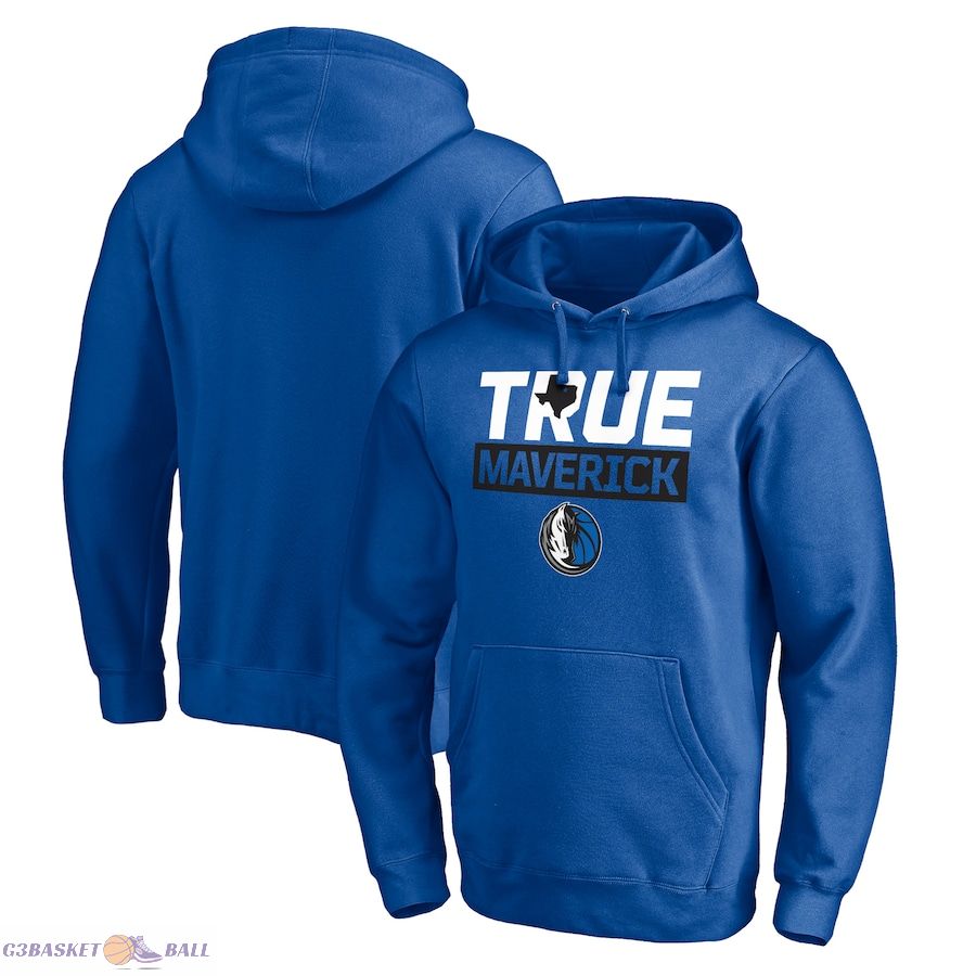 Men's Dallas Mavericks Royal Hometown Collection Post Up Pullover Hoodie