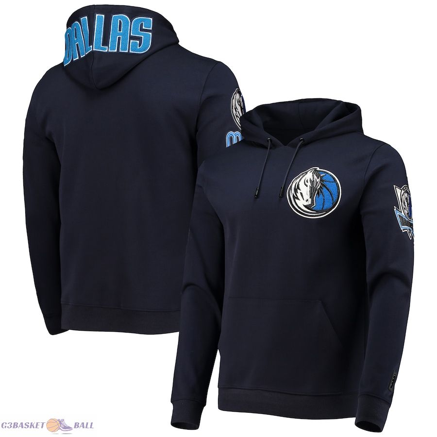 Men's Dallas Mavericks Pro Standard Navy Chenille Team Pullover Hoodie