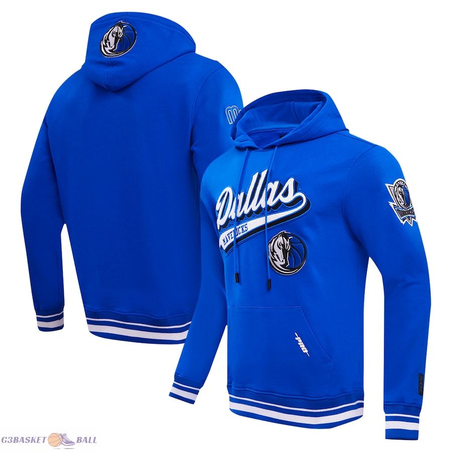 Men's Dallas Mavericks Pro Standard Blue Script Tail Pullover Hoodie