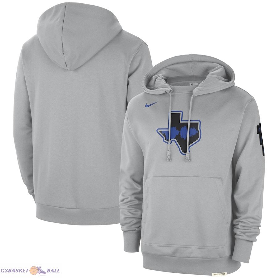 Men's Dallas Mavericks Nike Silver 2023/24 City Edition Courtside Standard Issue Pullover Hoodie