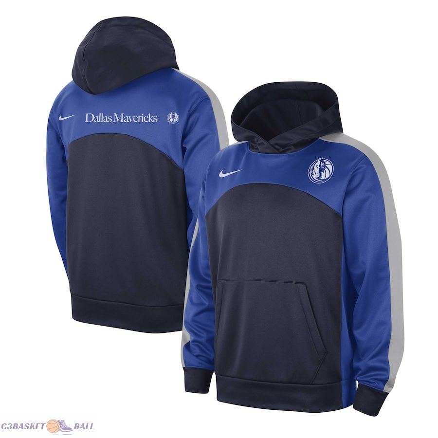 Men's Dallas Mavericks Nike Navy/Blue Authentic Starting Five Force Performance Pullover Hoodie