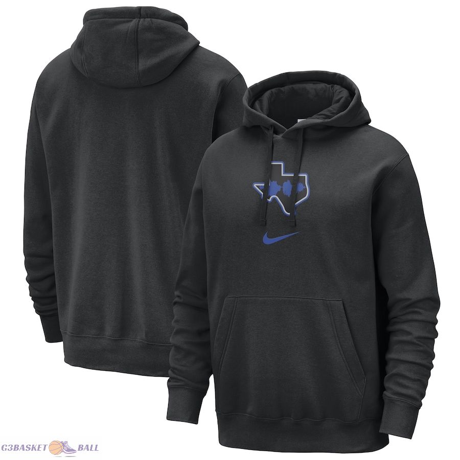 Men's Dallas Mavericks Nike Black 2023/24 City Edition Essential Club Pullover Hoodie