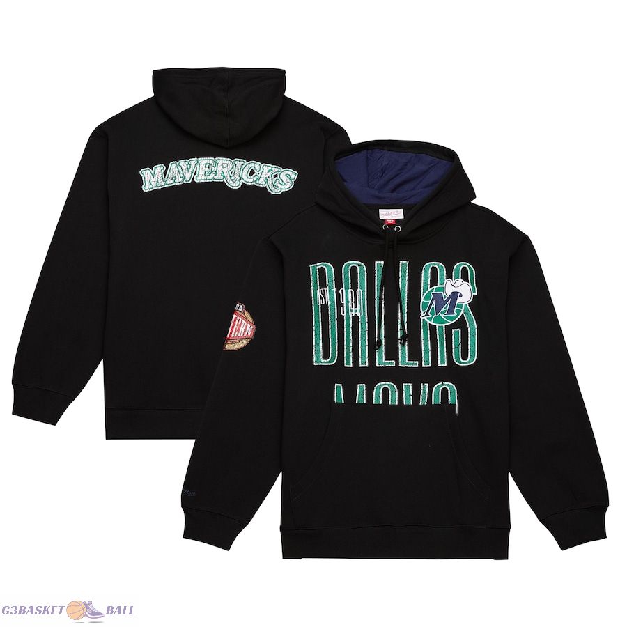 Men's Dallas Mavericks Mitchell & Ness Black Hardwood Classics OG 2.0 Pullover Hoodie