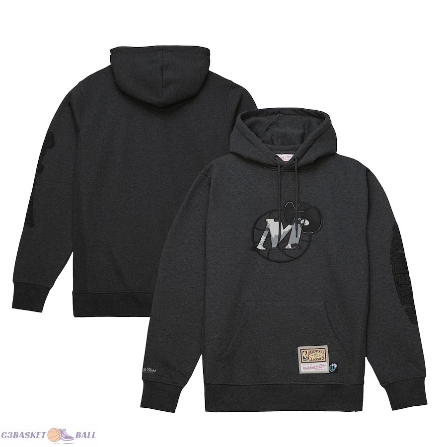 Men's Dallas Mavericks Mitchell & Ness Black Hardwood Classics Ghost Camo Pullover Hoodie