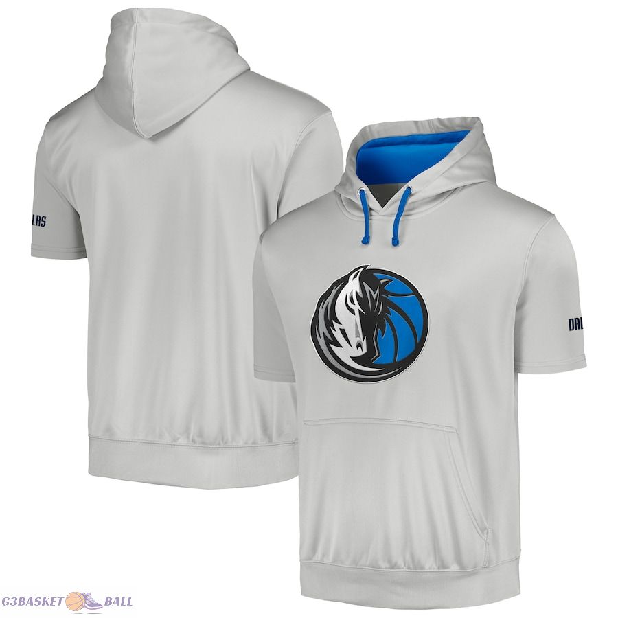 Men's Dallas Mavericks Fanatics Silver Big & Tall Logo Pullover Hoodie