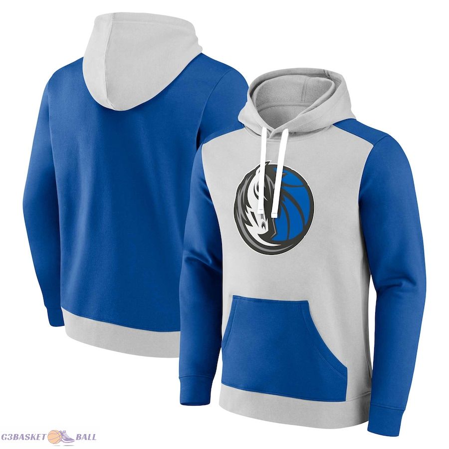 Men's Dallas Mavericks Fanatics Navy/Silver Big & Tall Primary Arctic Pullover Hoodie