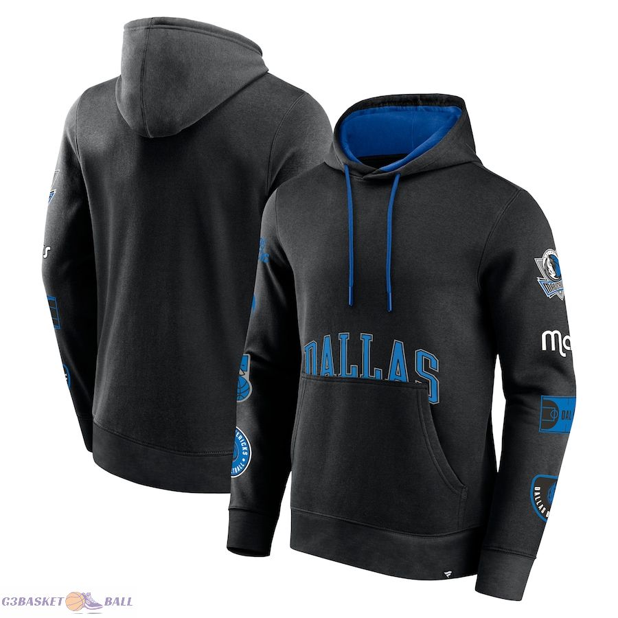 Men's Dallas Mavericks Fanatics Black Home Court Pullover Hoodie