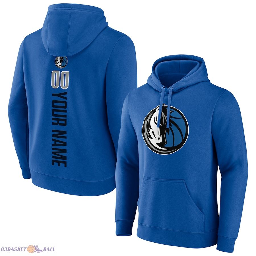 Men's Dallas Mavericks Blue Playmaker Personalized Name & Number Pullover Hoodie