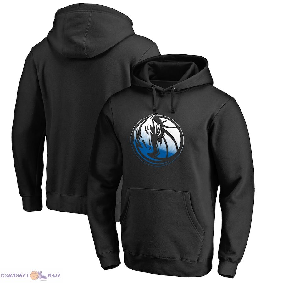 Men's Dallas Mavericks Black Gradient Logo Pullover Hoodie