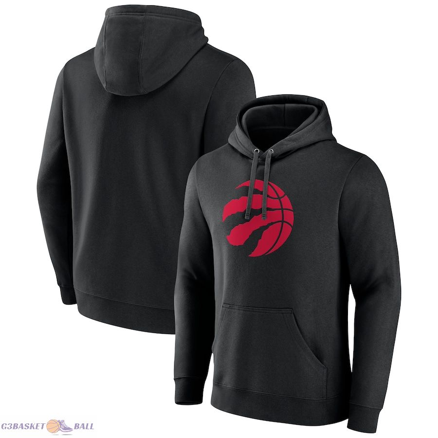 Men's Toronto Raptors Fanatics Black Primary Logo Pullover Hoodie