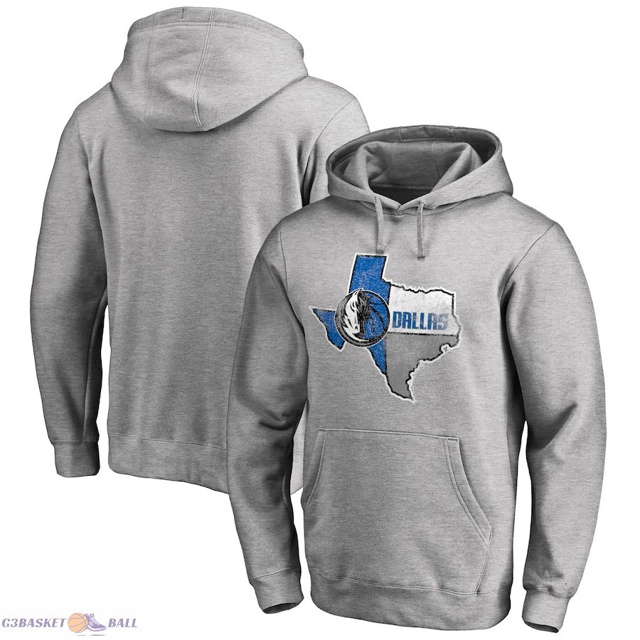 Men's Dallas Mavericks Ash Hometown Collection Lonestar Pullover Hoodie