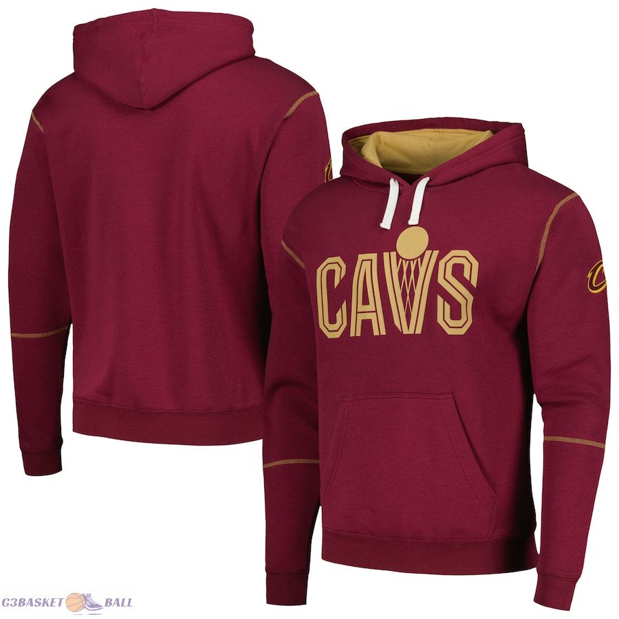 Unisex Stadium Essentials Cleveland Cavaliers Wine Monument Pullover Hoodie