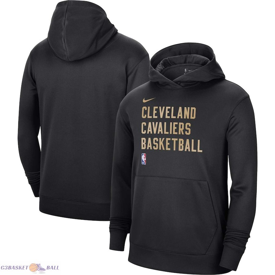 Unisex Cleveland Cavaliers Nike Black 2023/24 Performance Spotlight On-Court Practice Pullover Hoodie