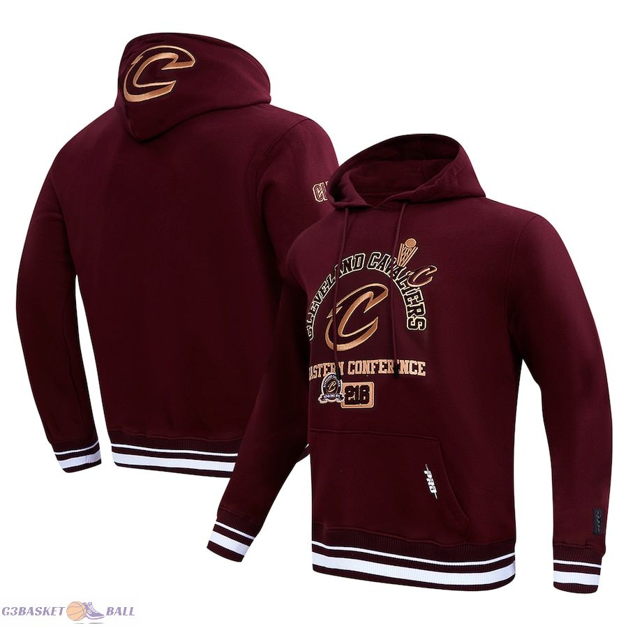 Men's Cleveland Cavaliers Pro Standard Wine Area Code Pullover Hoodie