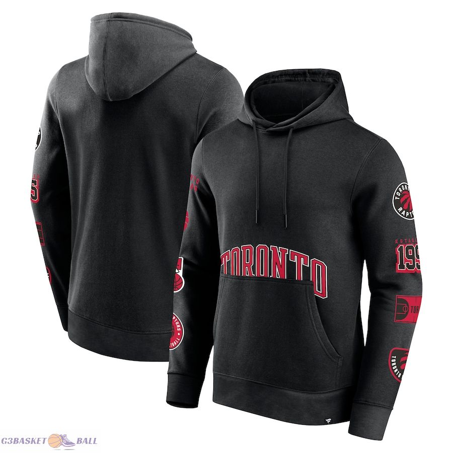 Men's Toronto Raptors Fanatics Black Home Court Pullover Hoodie