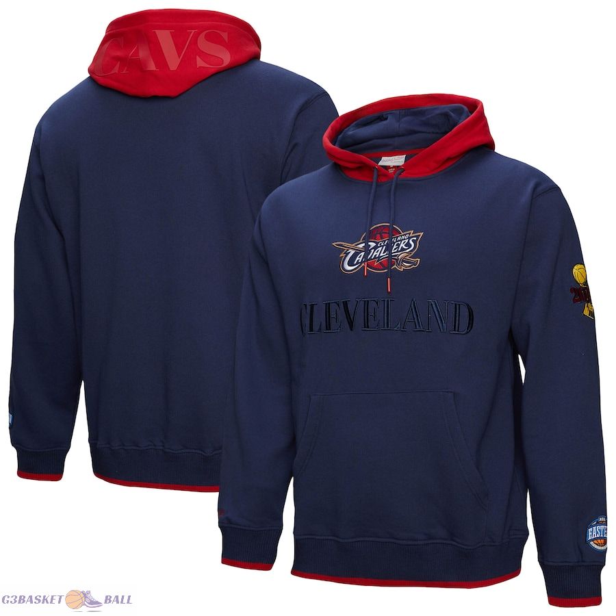 Men's Cleveland Cavaliers Mitchell & Ness Navy Hardwood Classics Team OG 3.0 Pullover Hoodie