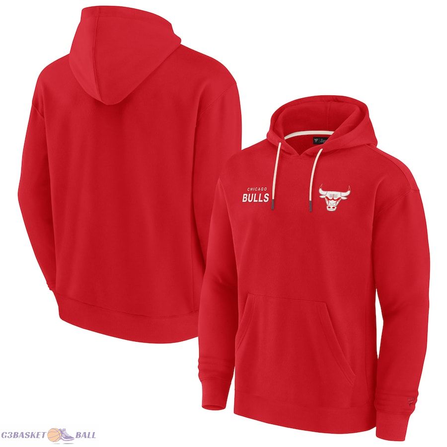 Unisex Chicago Bulls Fanatics Red Elements Super Soft Fleece Pullover Hoodie