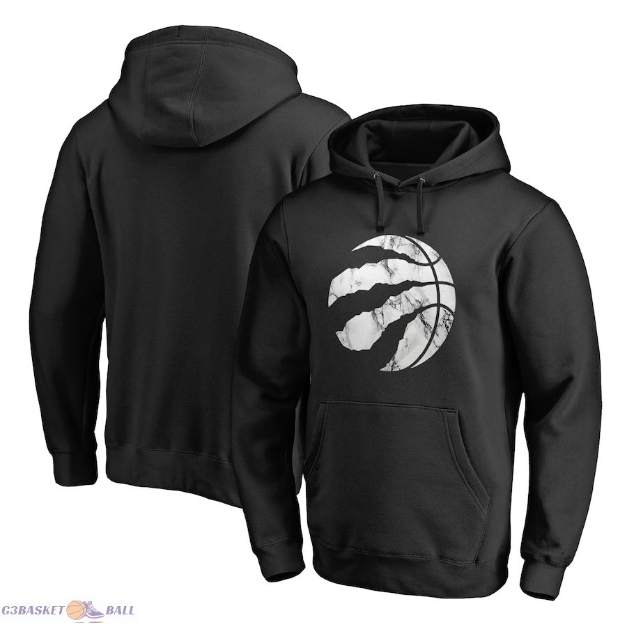 Men's Toronto Raptors Black Marble Logo Pullover Hoodie