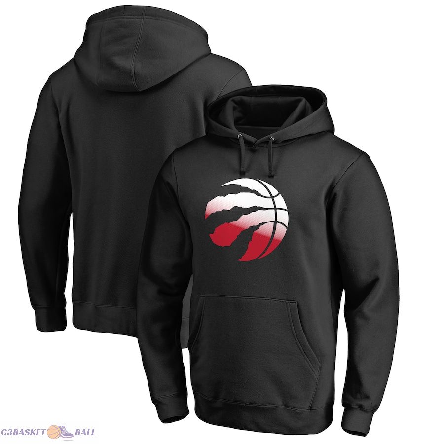 Men's Toronto Raptors Black Gradient Logo Pullover Hoodie