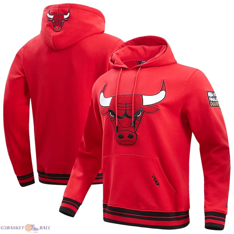 Men's Chicago Bulls Pro Standard Red Retro Classic Pullover Hoodie