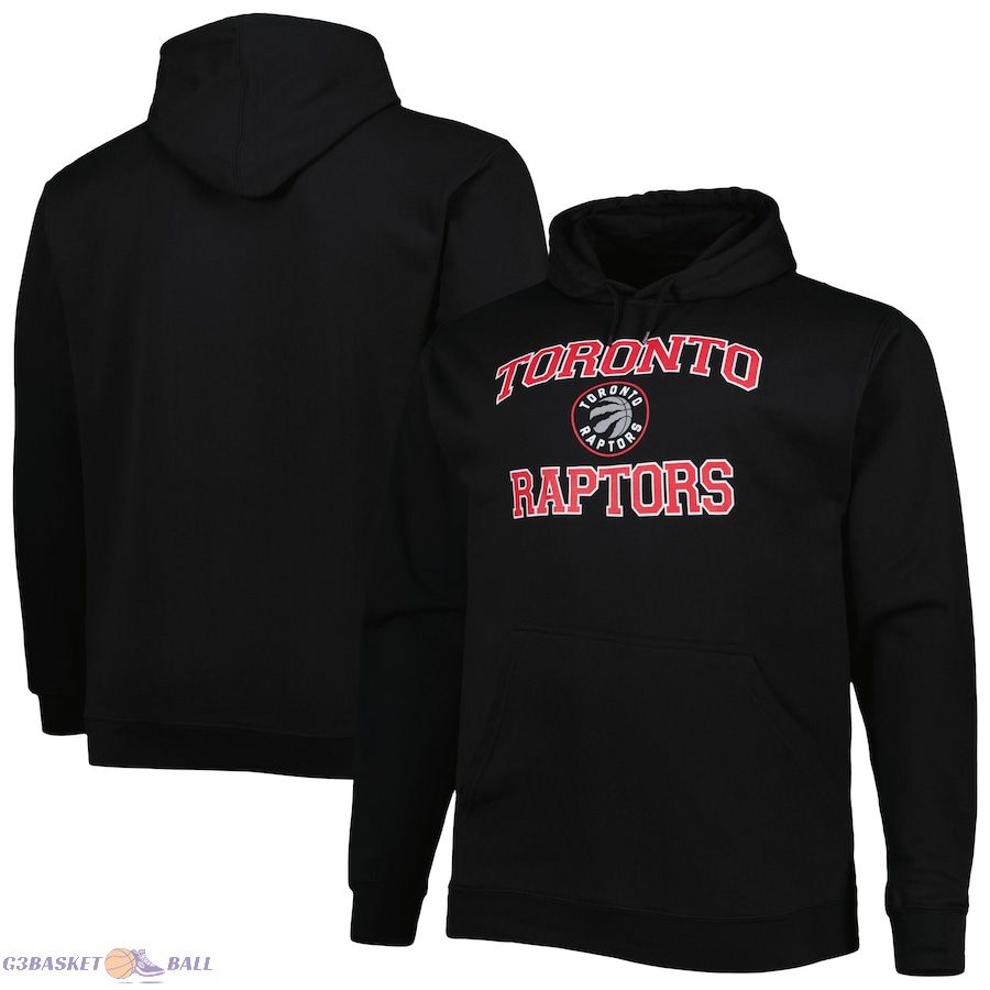 Men's Toronto Raptors Black Big & Tall Heart & Soul Pullover Hoodie