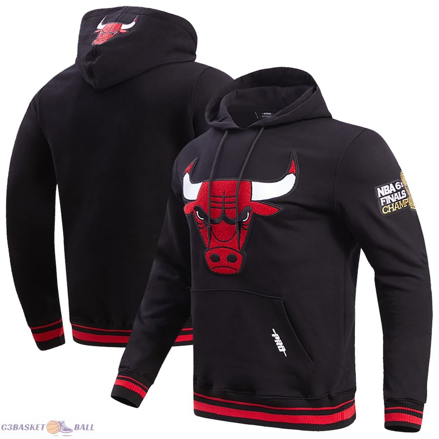 Men's Chicago Bulls Pro Standard Black Retro Classic Pullover Hoodie