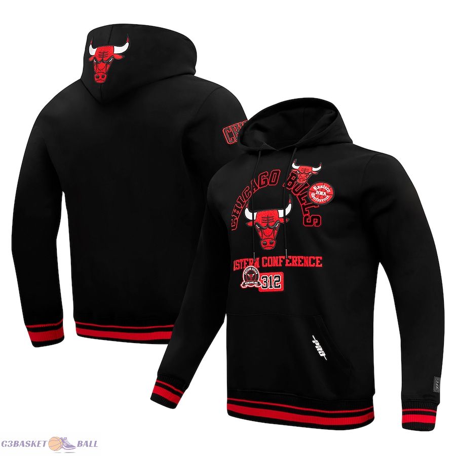 Men's Chicago Bulls Pro Standard Black Area Code Pullover Hoodie