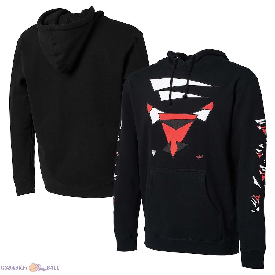 Men's Chicago Bulls NBA x Naturel Black No Caller ID Pullover Hoodie