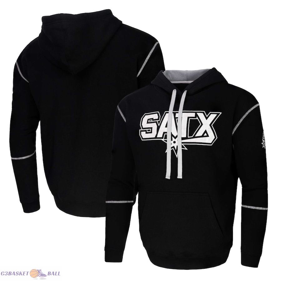 Unisex Stadium Essentials San Antonio Spurs Black Monument Pullover Hoodie