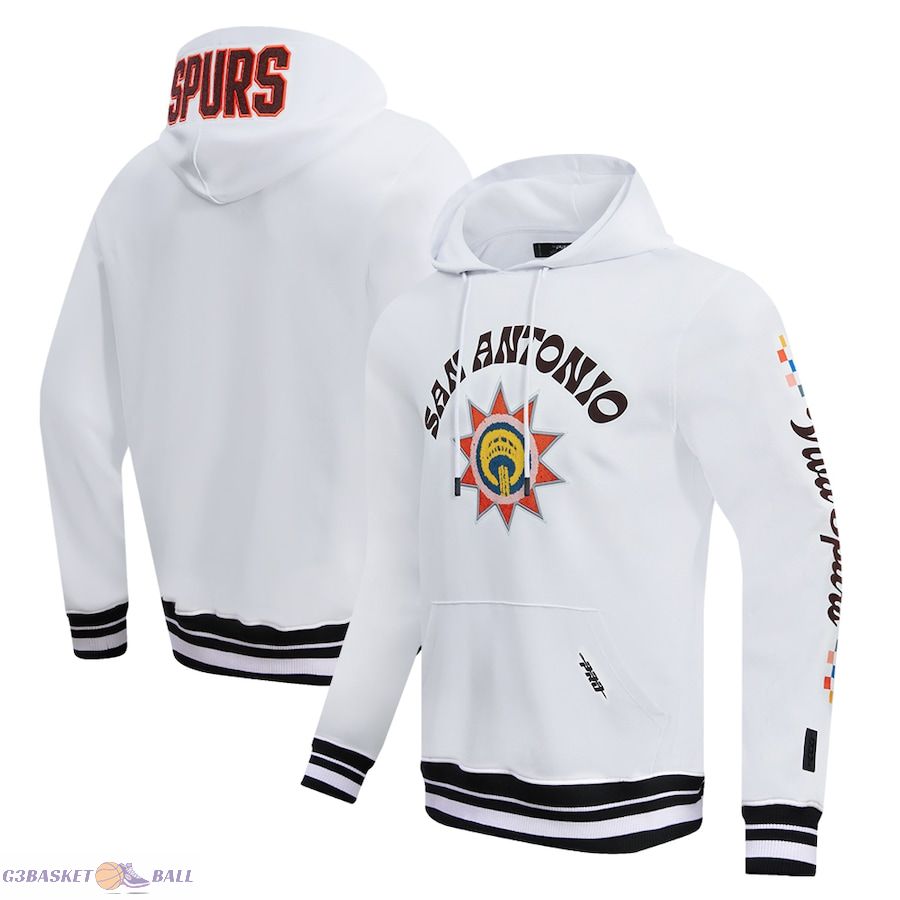 Men's San Antonio Spurs Pro Standard White 2023/24 City Edition Pullover Hoodie