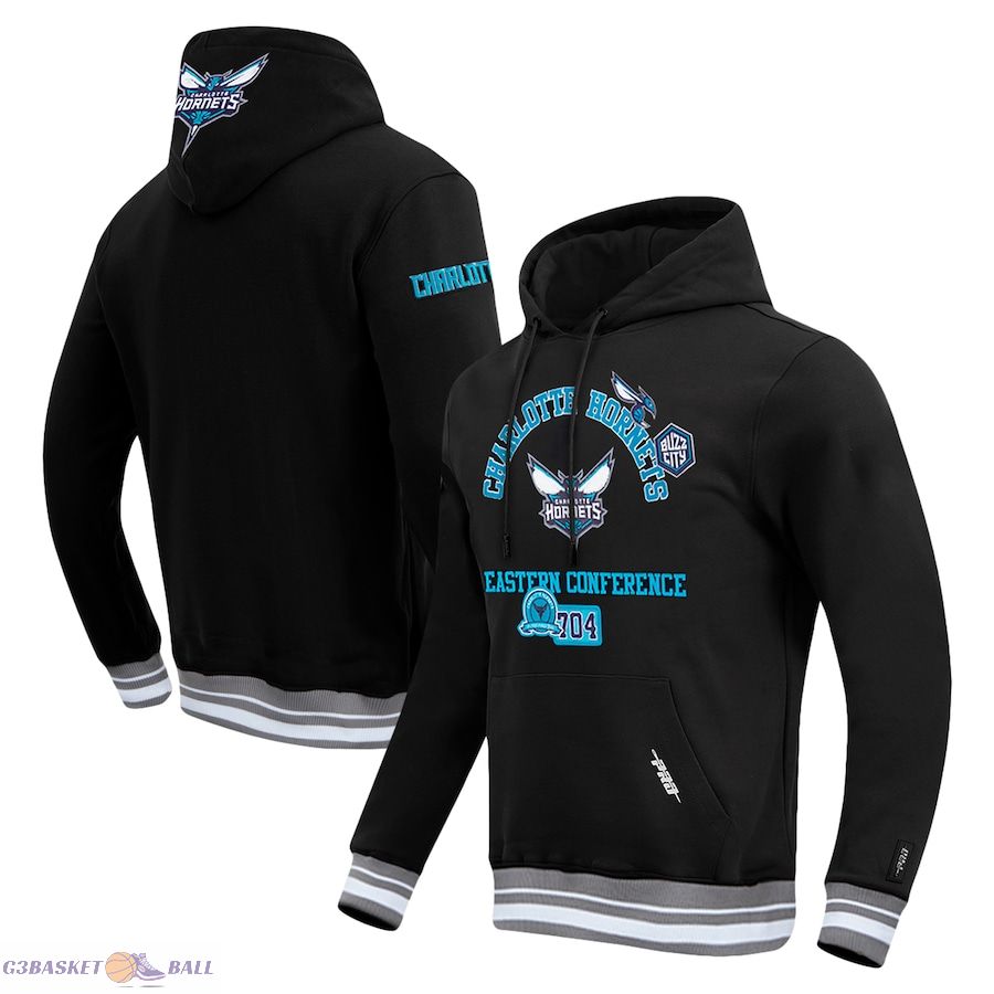 Men's Charlotte Hornets Pro Standard Black Area Code Pullover Hoodie