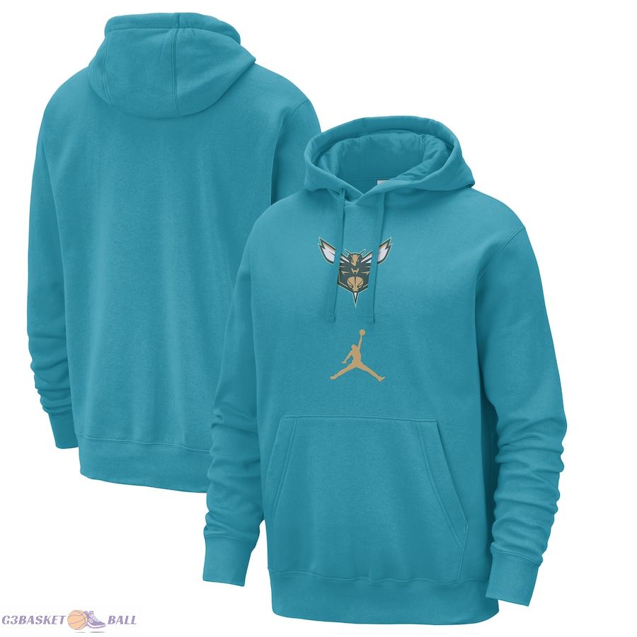 Men's Charlotte Hornets Nike Teal 2023/24 City Edition Essential Club Pullover Hoodie